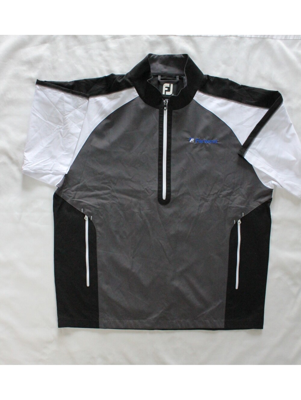 FootJoy FJ Men's Size Large Short Sleeve Sport Golf Windshirt Farwest Logo